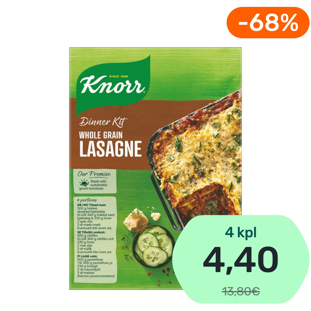 Knorr Dinner Kit täysjyvä lasagne ateria-aines 265g