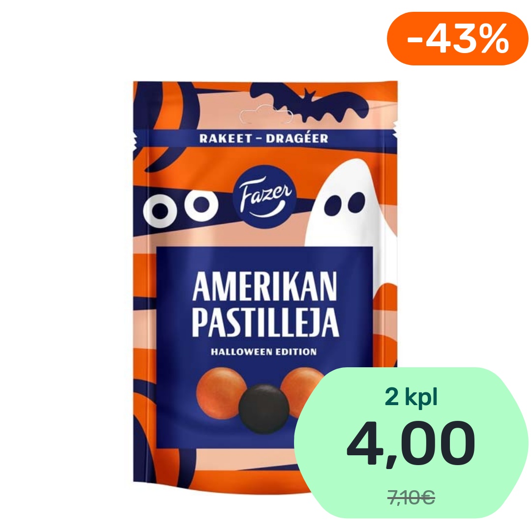 Fazer Amerikan pastilleja Halloween Edition suklaarae 175g