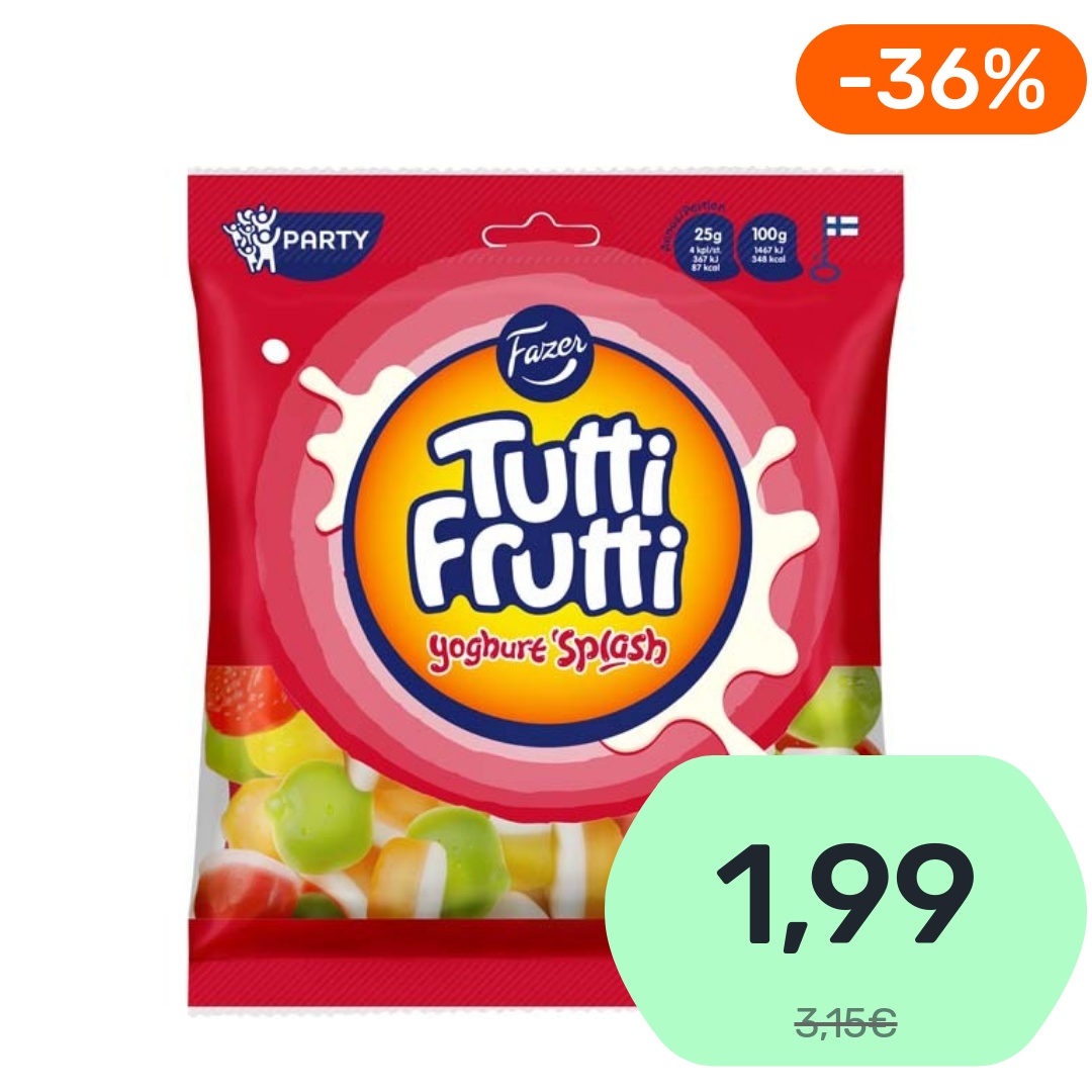 Fazer Tutti Frutti Yoghurt Splash makeissekoitus 350g