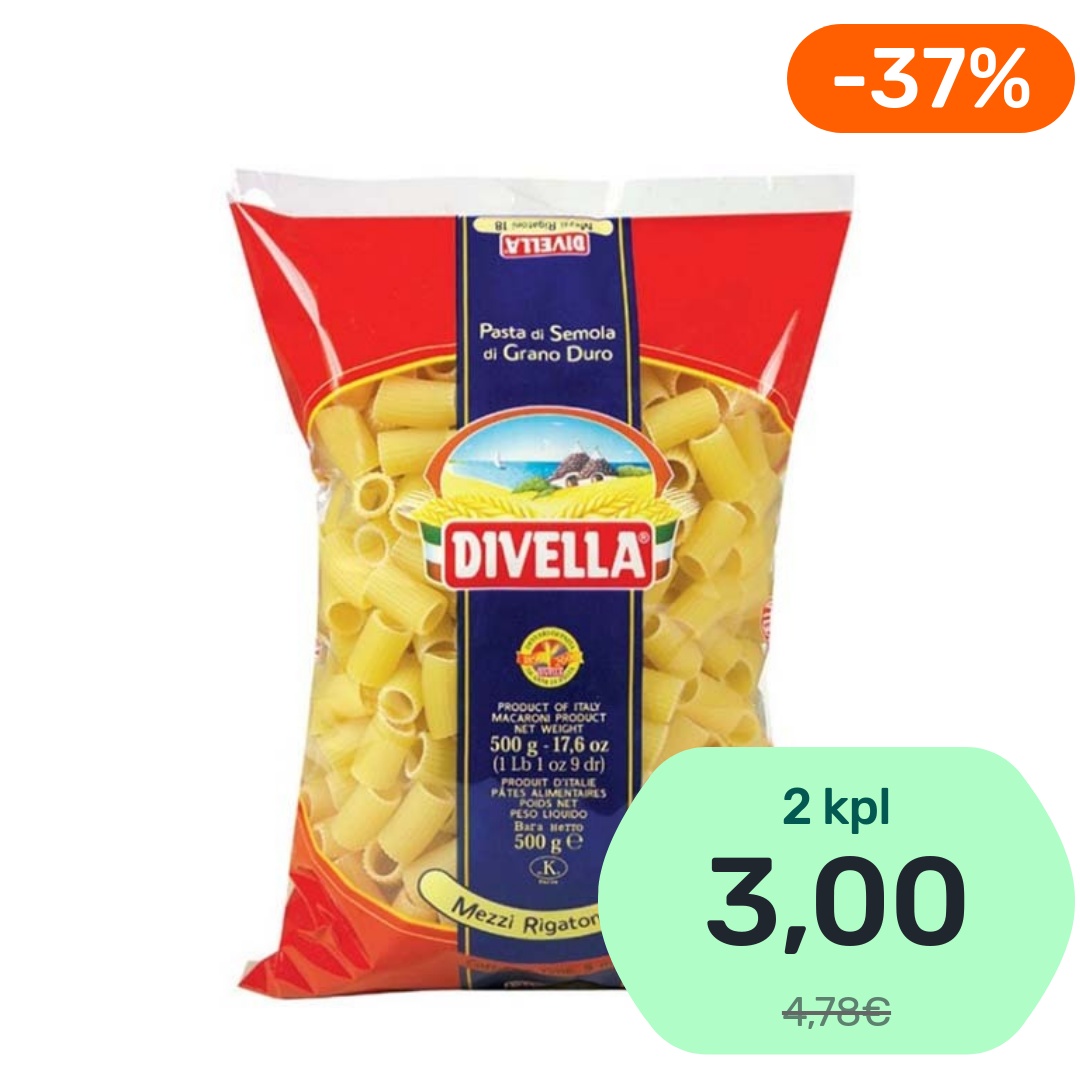 Divella Mezzi Rigatoni pasta 500g