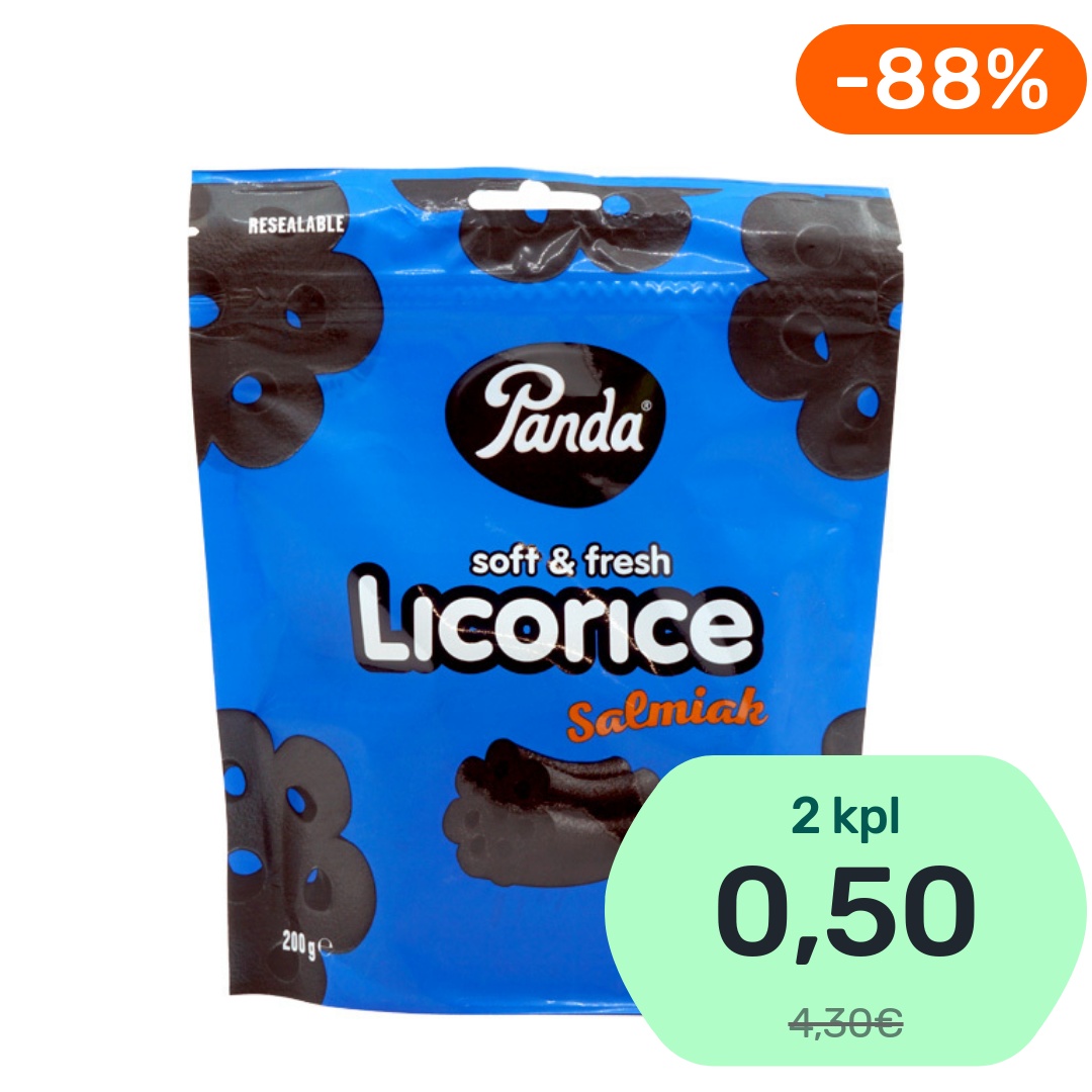 Panda Soft & Fresh Licorice salmiakkilakritsi 200g