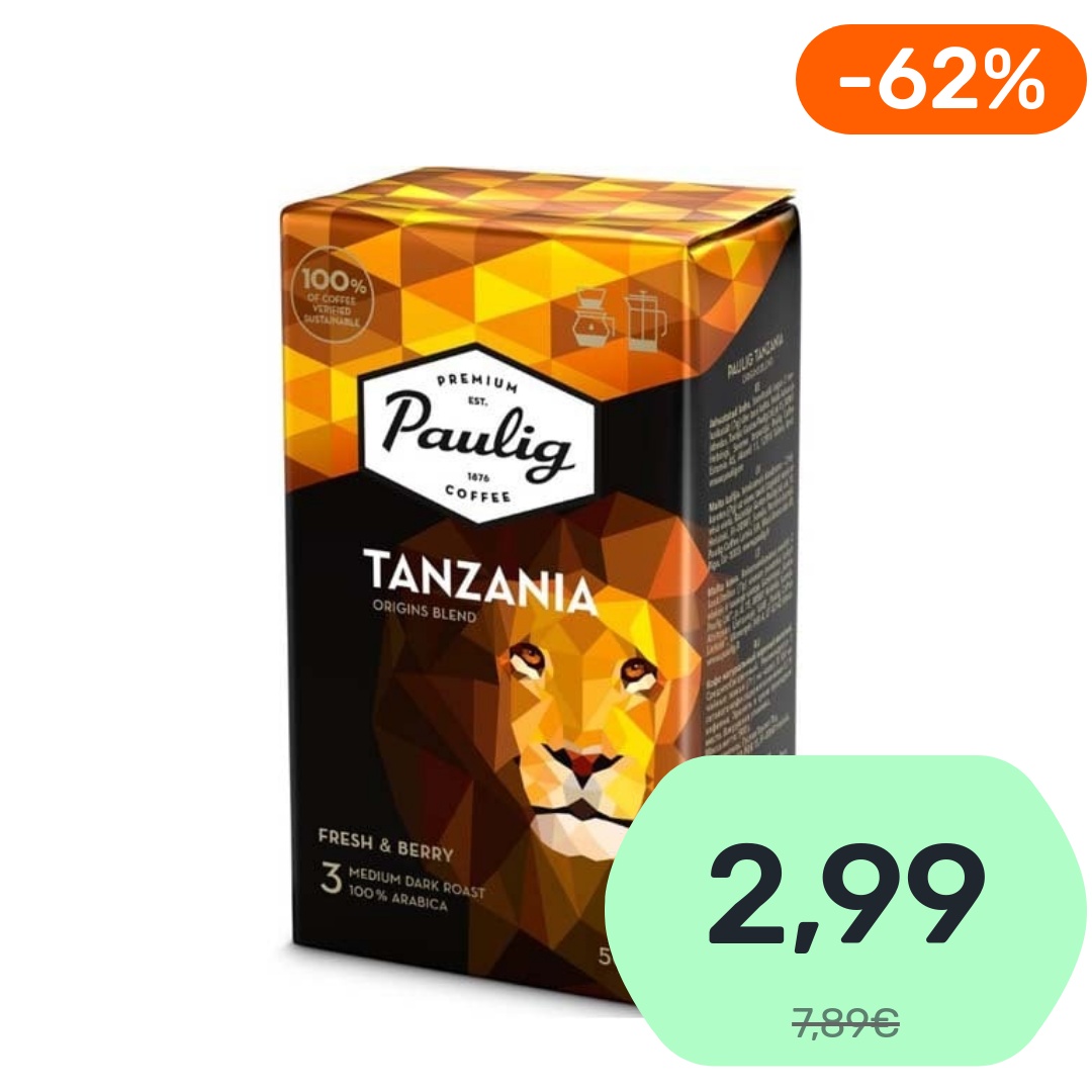 Paulig Origins Blend Tanzania hienojauhettu kahvi 500g