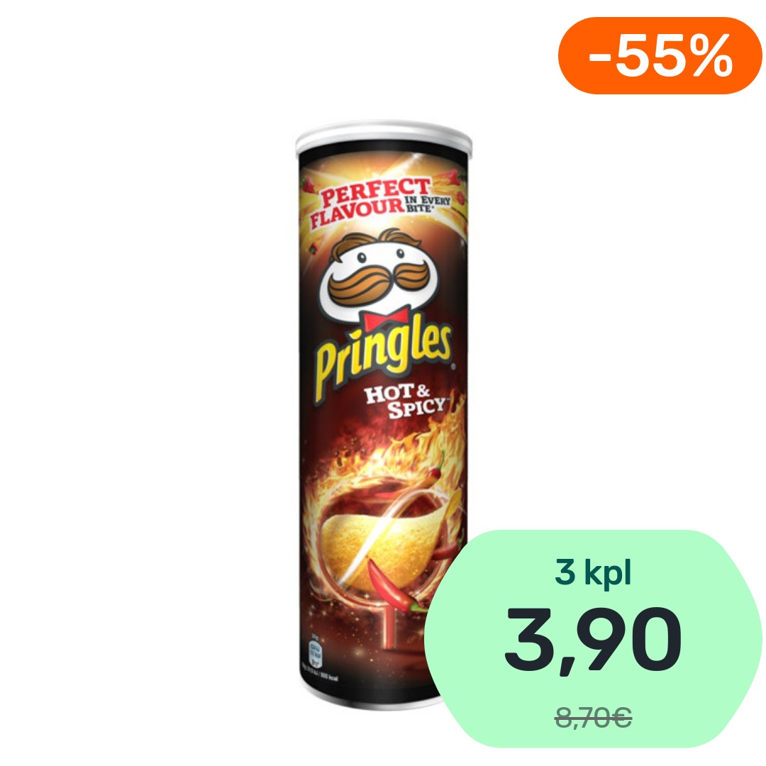 Pringles Hot & Spicy maustettu perunalastu 200g