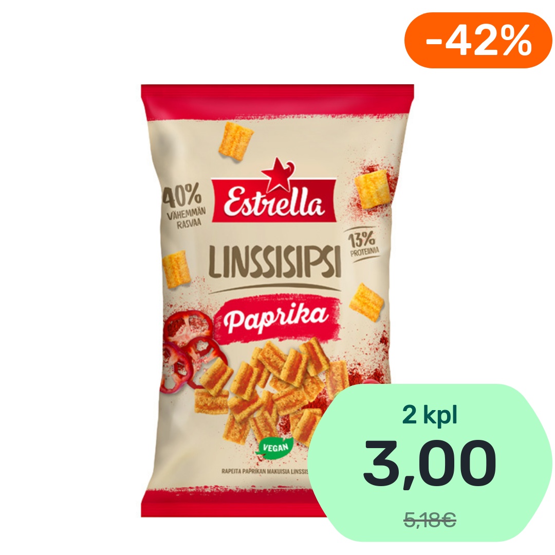 Estrella Paprika linssisipsi 110g