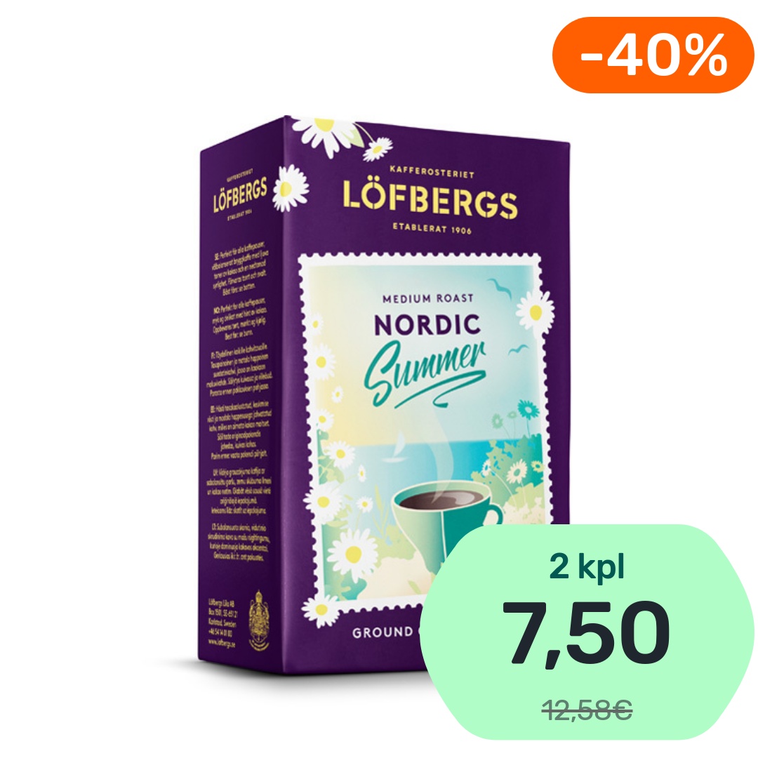 Löfbergs Nordic Summer suodatinkahvi keskipaahto 450g