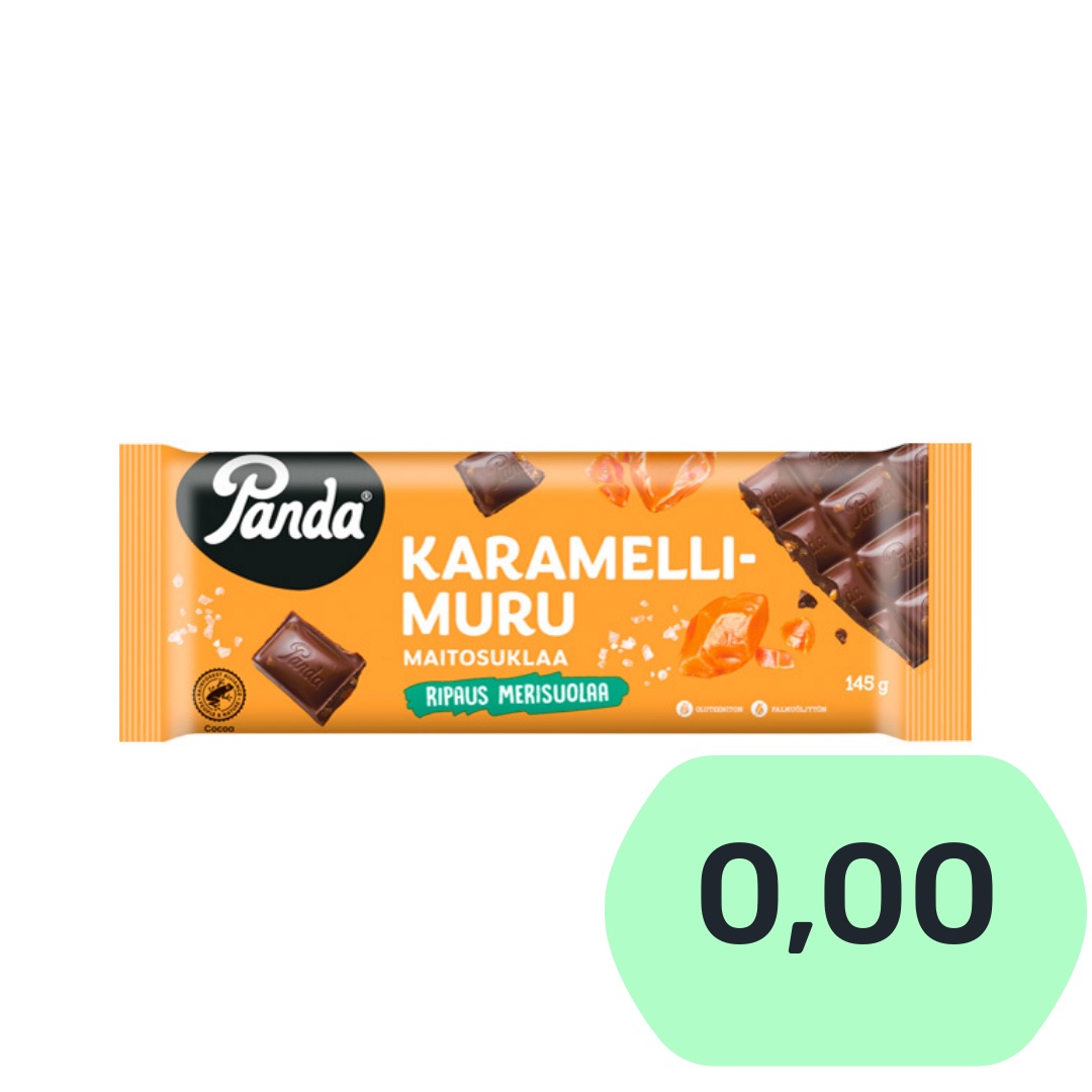 Panda Karamellimuru ja merisuola maitosuklaalevy 145g