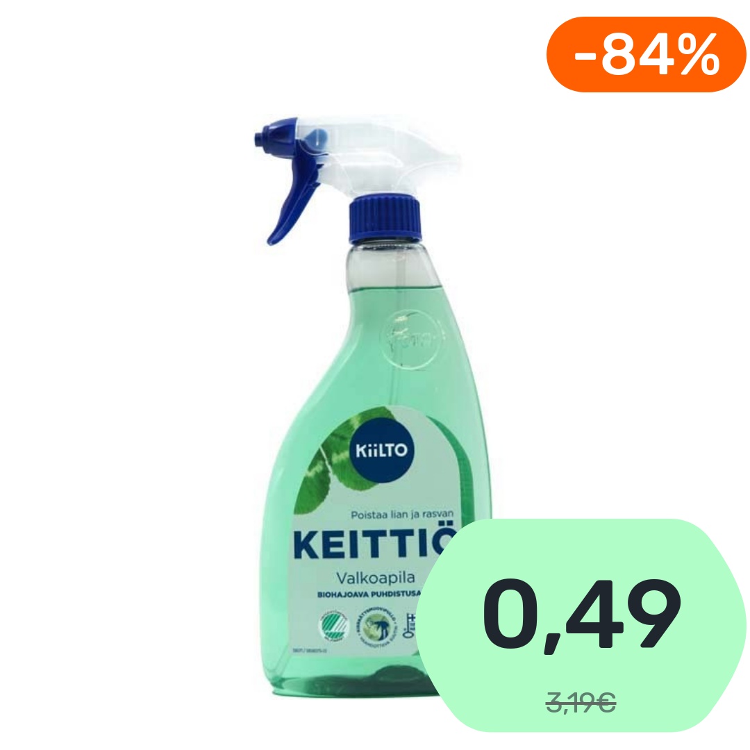 Kiilto Keittiö Valkoapila biohajoava puhdistussuihke 600ml