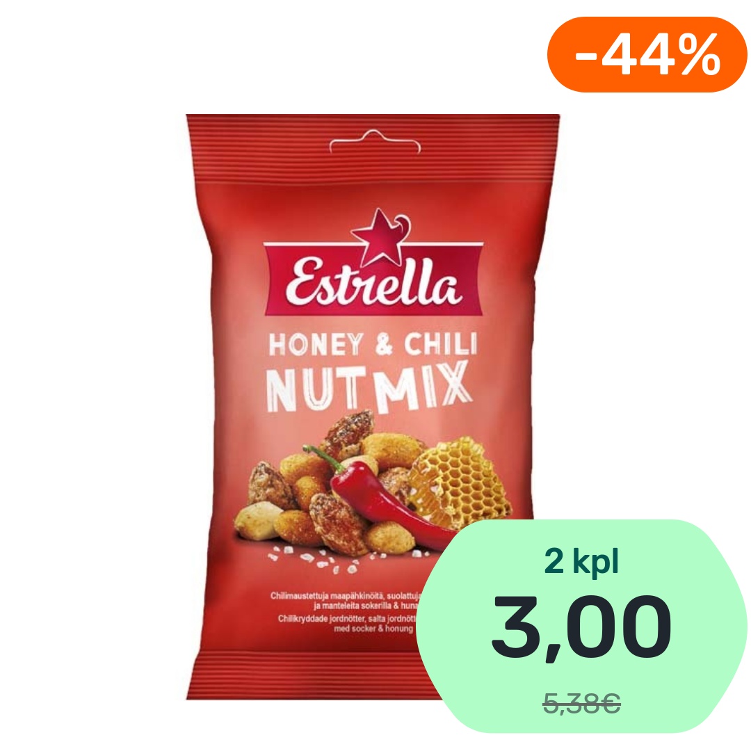 Estrella Honey & Chili Nut Mix pähkinäsekoitus 140g