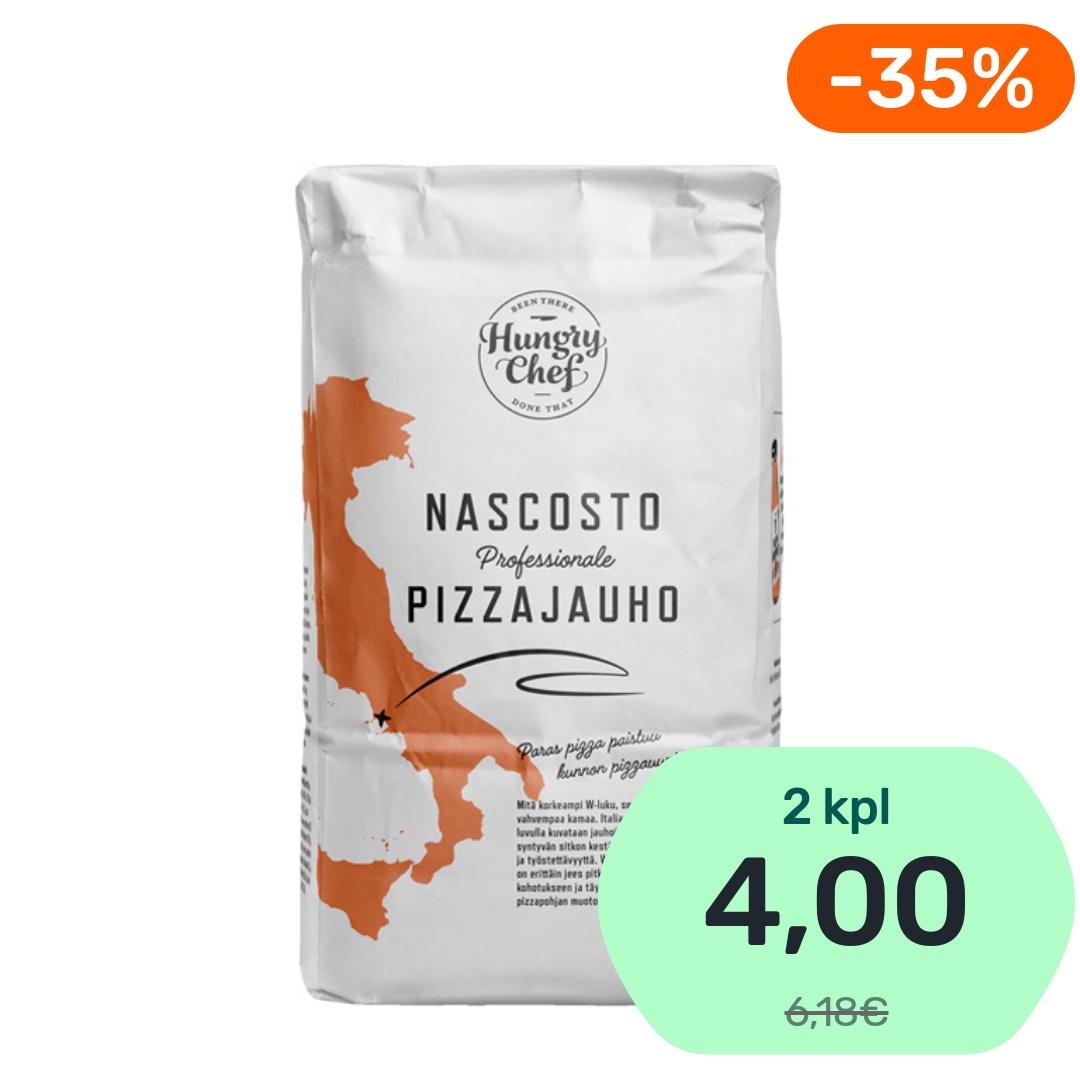 Hungry Chef Nascosto Professional Pizzajauho 00-vehnäjauho 1kg