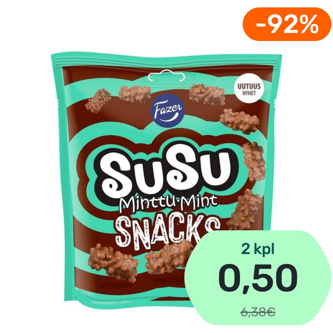 Fazer Susu Snacks Minttu suklaamakeinen 160g