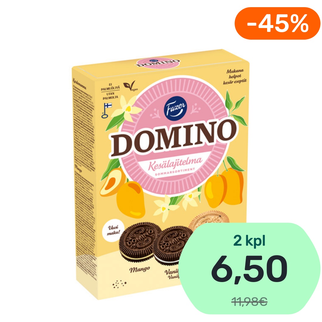 Fazer Domino Kesälajitelma täytekeksilajitelma 525g