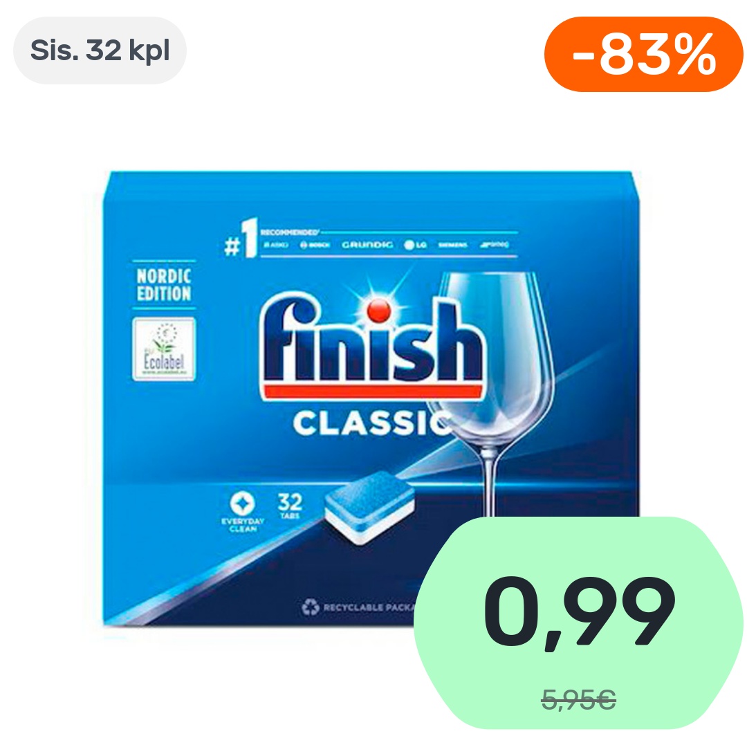 32kpl - Finish Classic konetiskitabletti