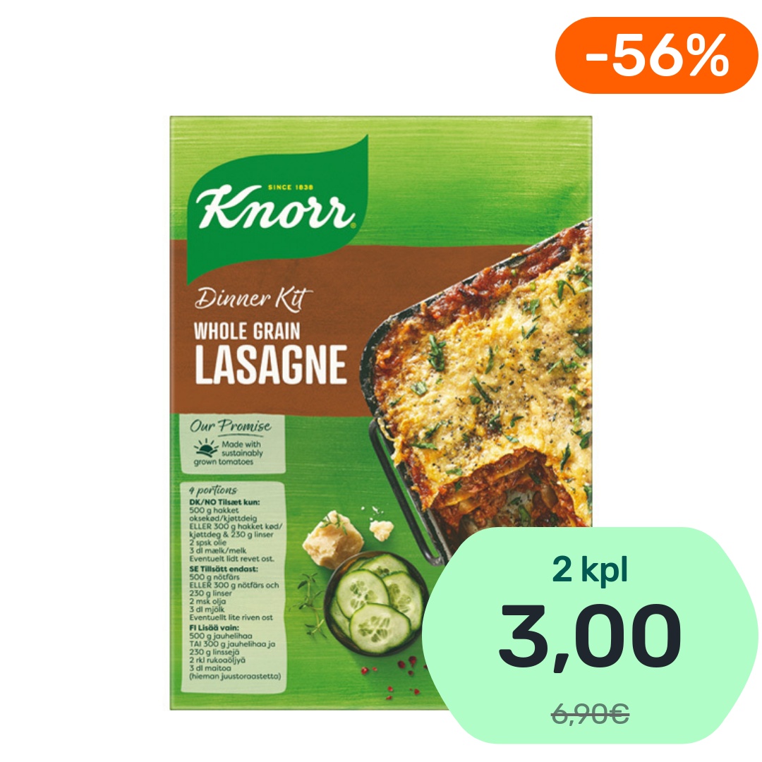 Knorr Dinner Kit täysjyvä lasagne ateria-aines 265g