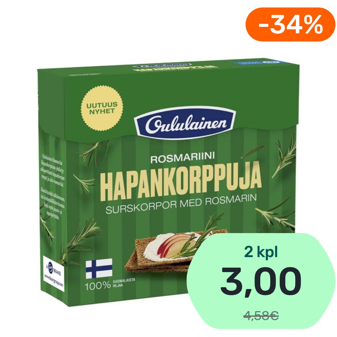 Oululainen Rosmariini hapankorppu 200g