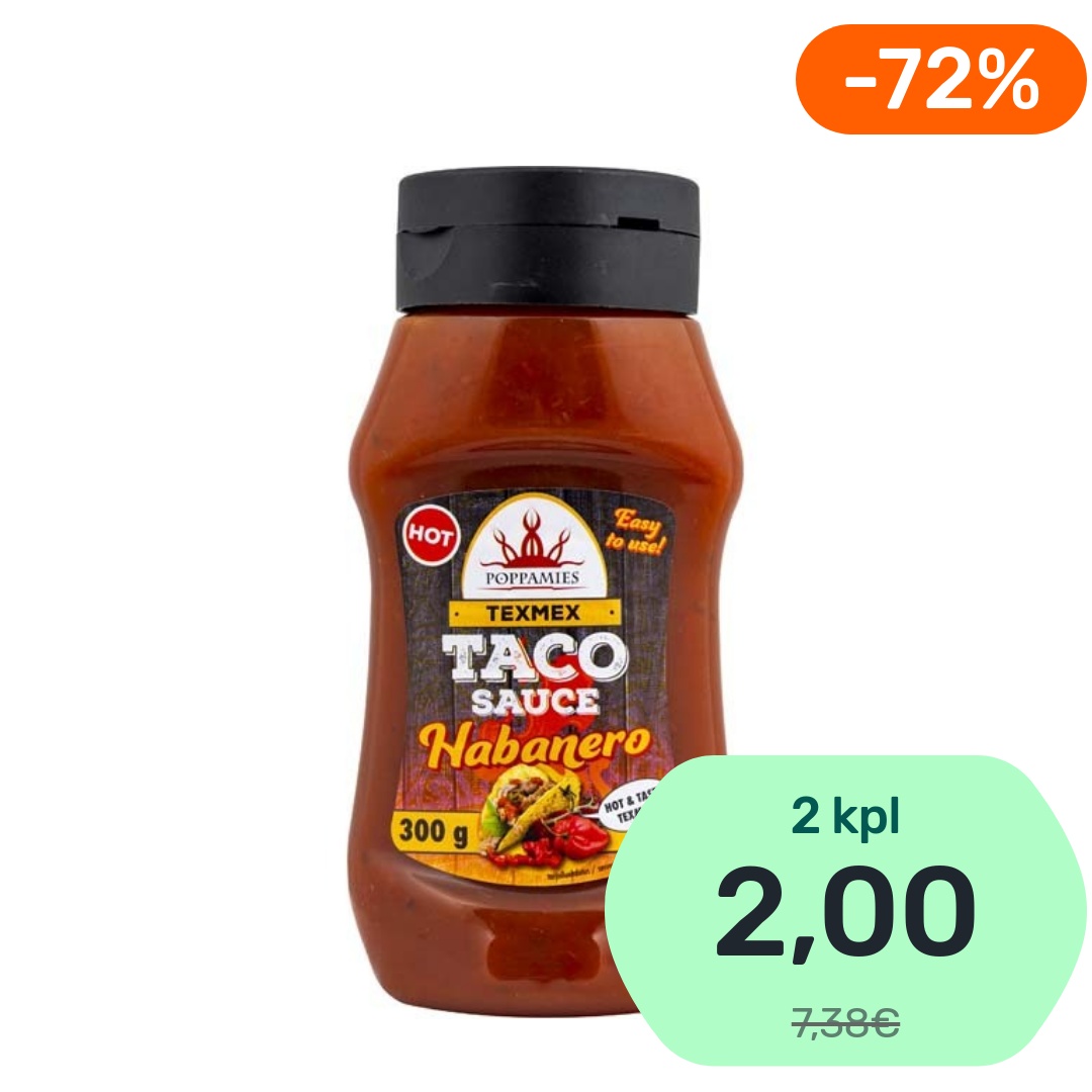 Poppamies Texmex Taco Sauce Habanero tacokastike 300g