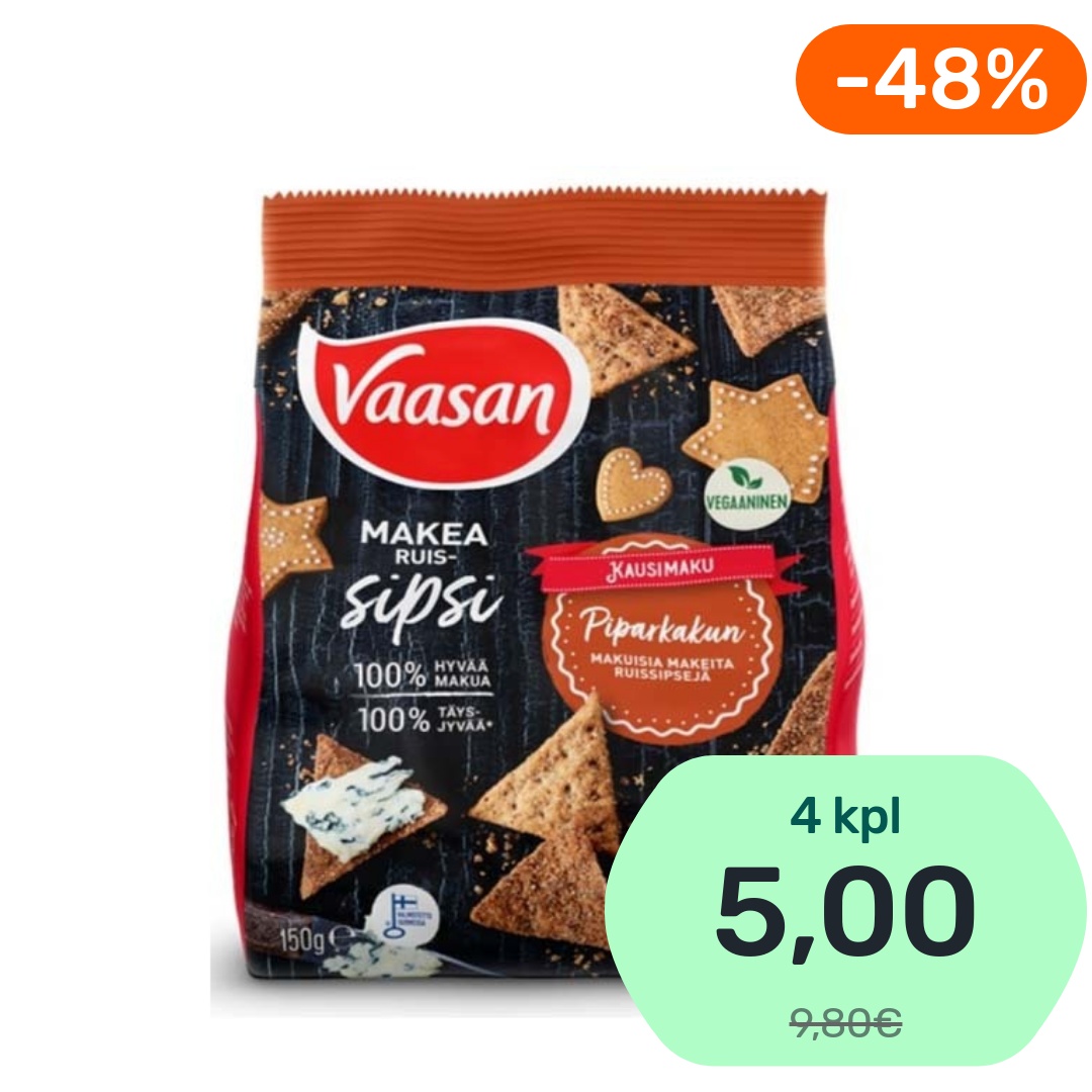 Vaasan Piparkakku ruissipsi 150g