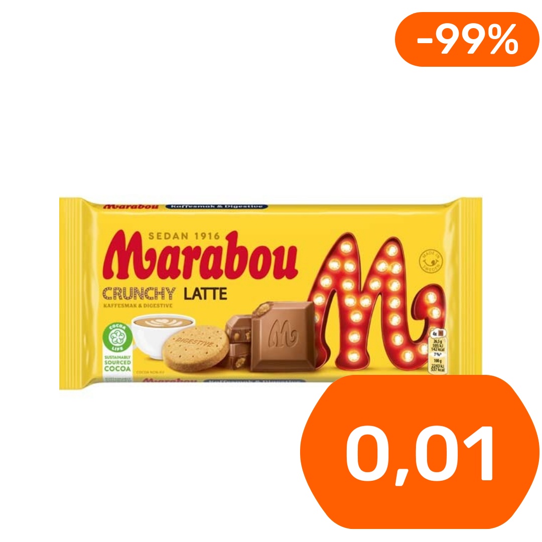 Marabou Crunchy Latte maitosuklaalevy 185g