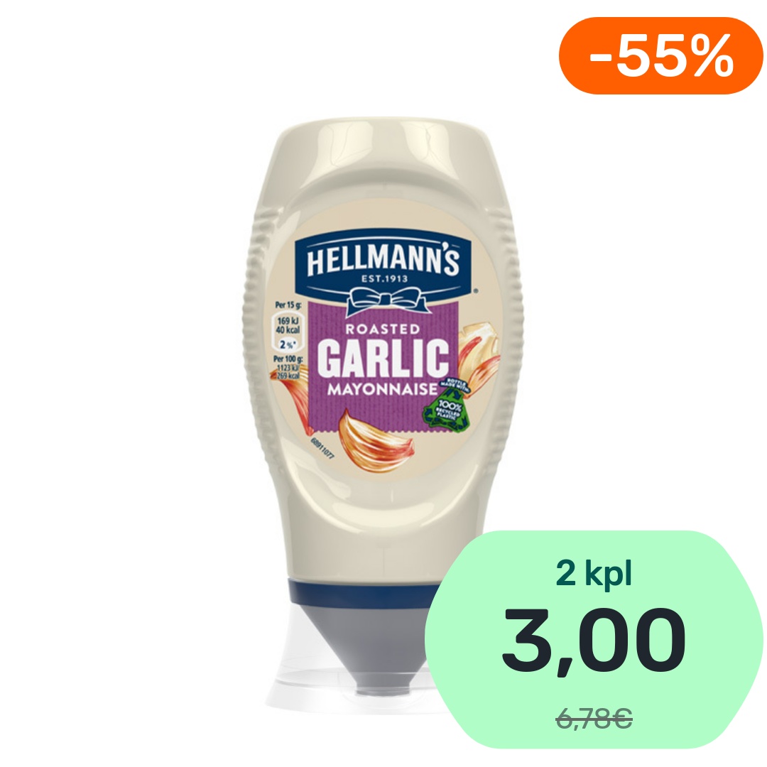 Hellmann's Roasted Garlic Mayonnaise valkosipulimajoneesi 250ml