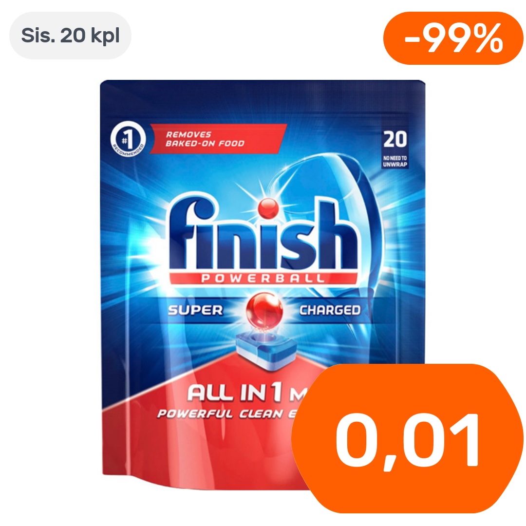 20kpl - Finish All in 1 Max konetiskitabletti