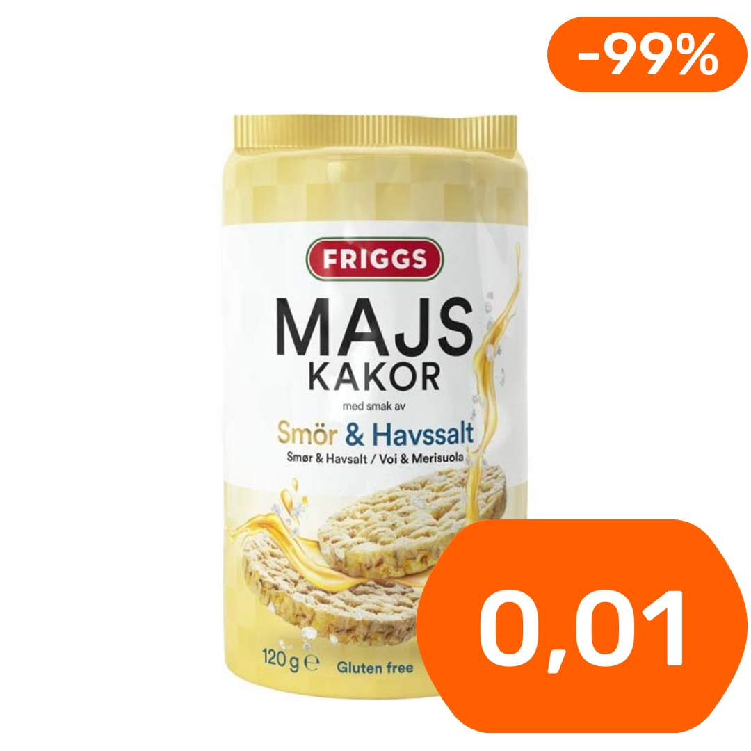 Friggs Voi & Merisuola maissikakku 120g