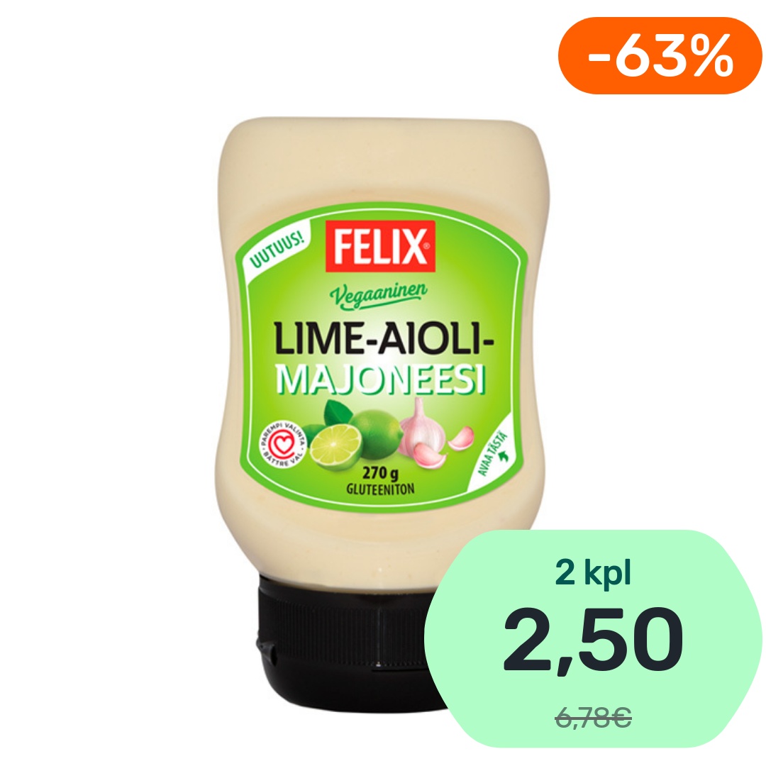 Felix Vegaaninen lime-aiolimajoneesi 270g