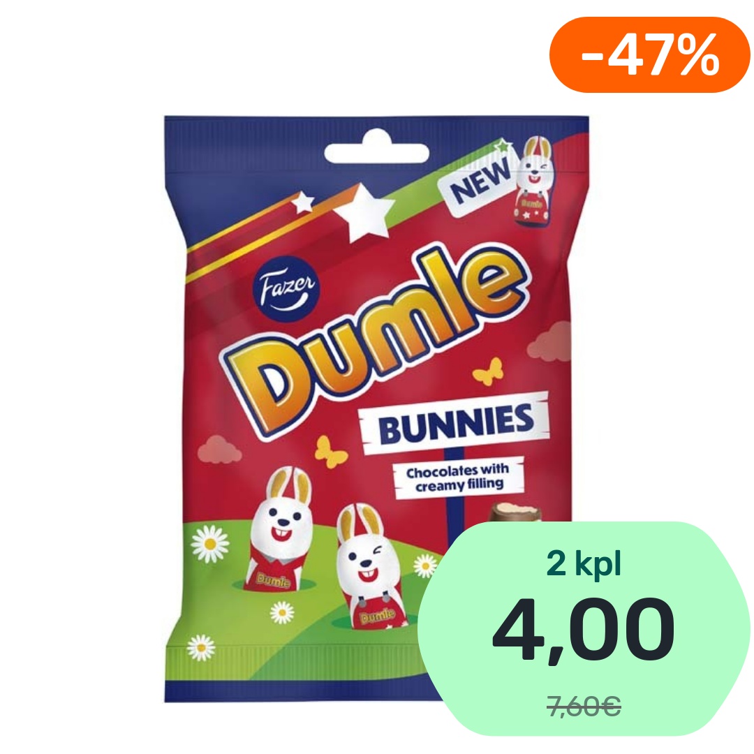 Fazer Dumle Bunnies suklaamakeinen 122g