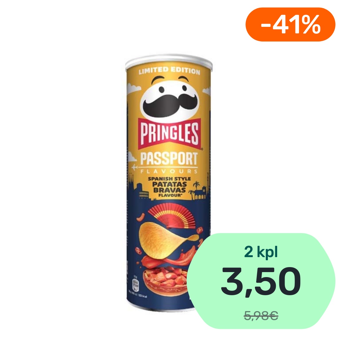 Pringles Spanish Style Patatas Bravas maustettu perunalastu 165g