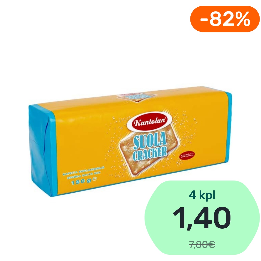 Kantolan Suola Cracker suolakeksi 150g