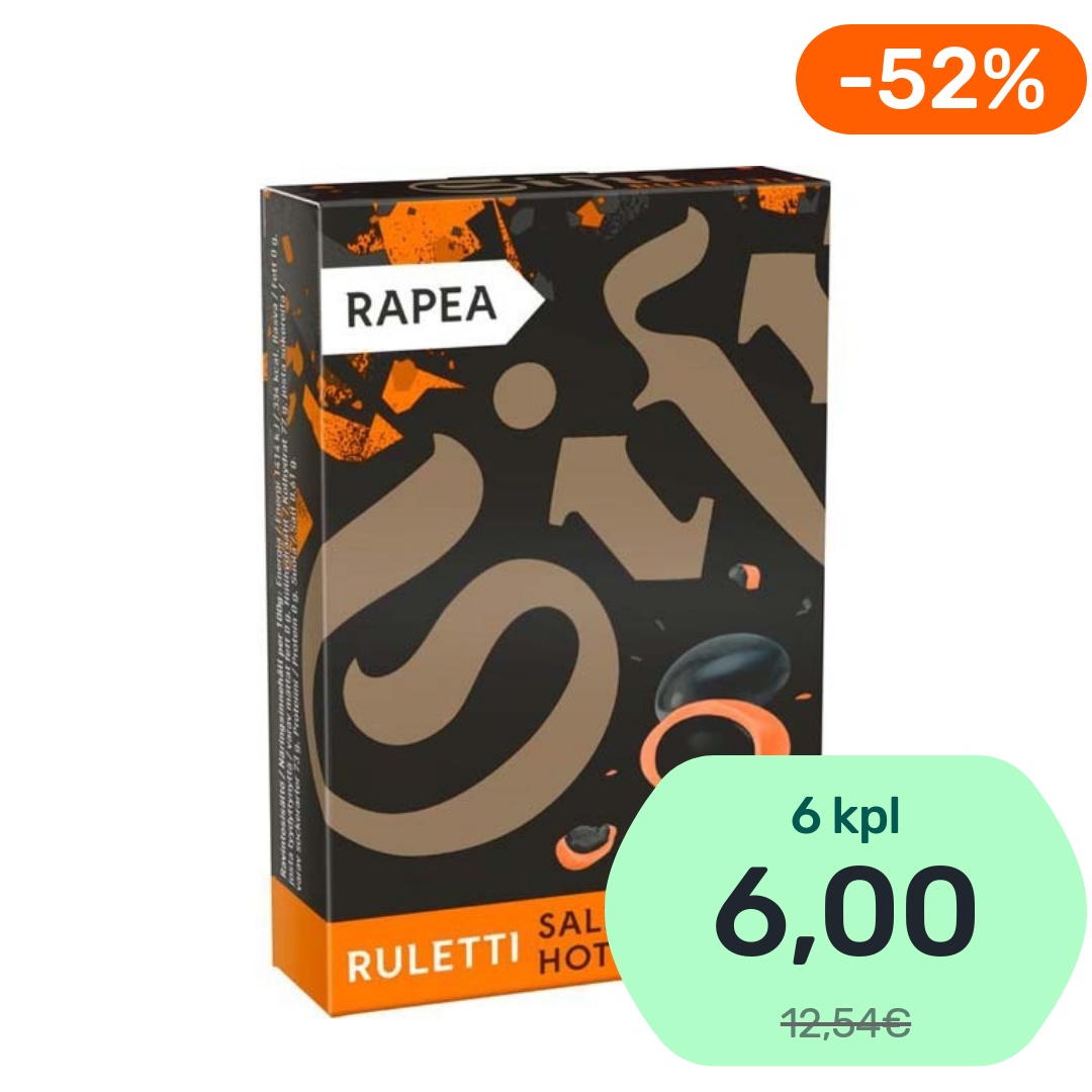 Sisu Ruletti Salmiakki & Hottihedelmä pastilli 47g