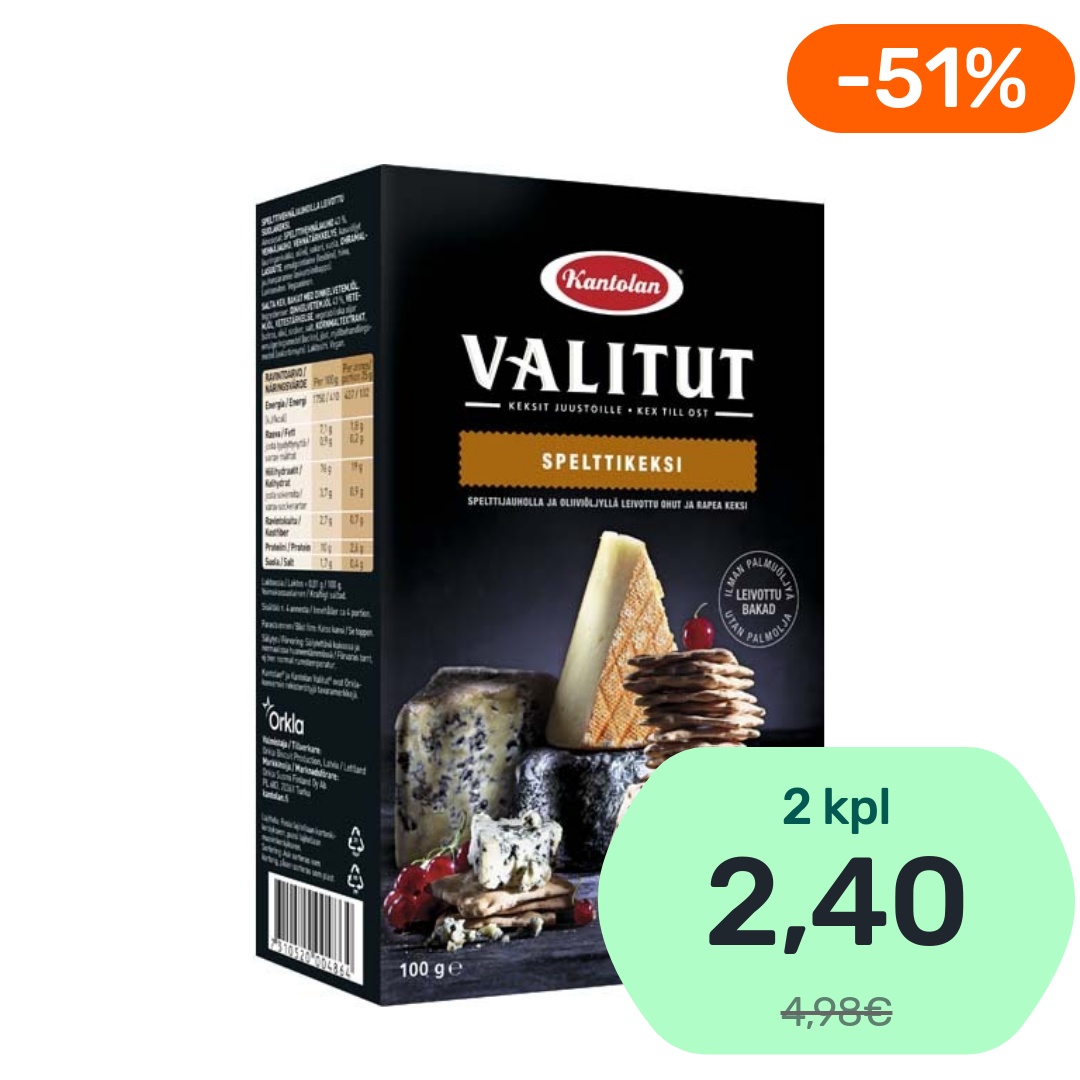 Kantolan Valitut spelttikeksi 100g