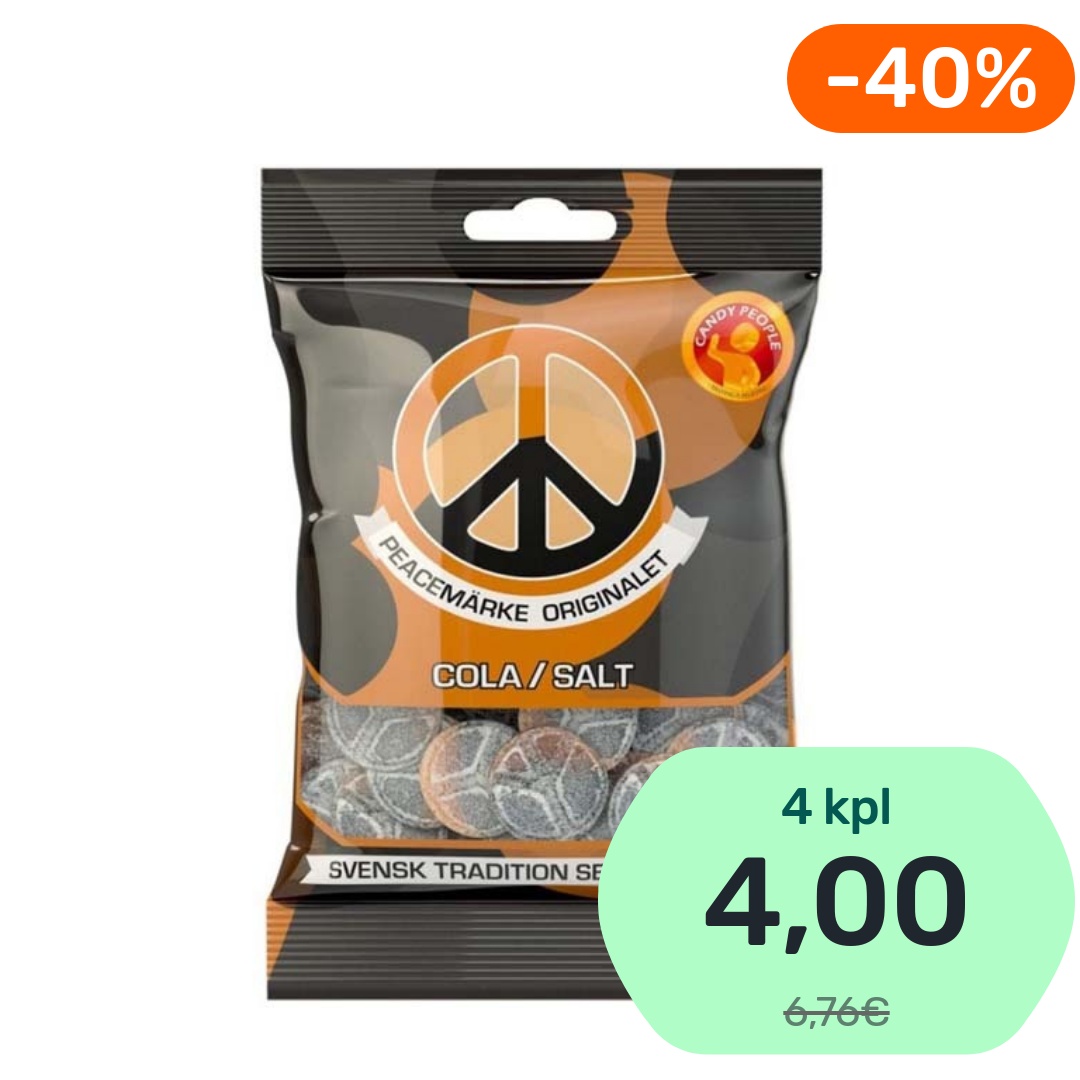 Jämt Gott Peacemärke Cola Salt salmiakkimakeinen 80g