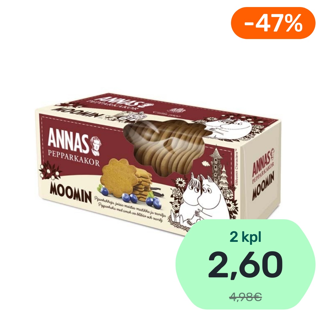 Annas Moomin Mustikka & Vanilja piparkakku 150g