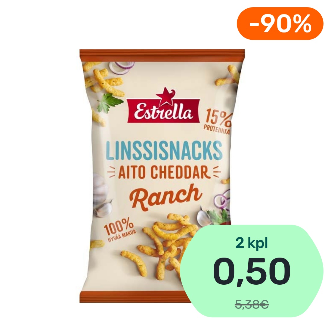 Estrella Cheddar & Ranch linssisnacks 125g