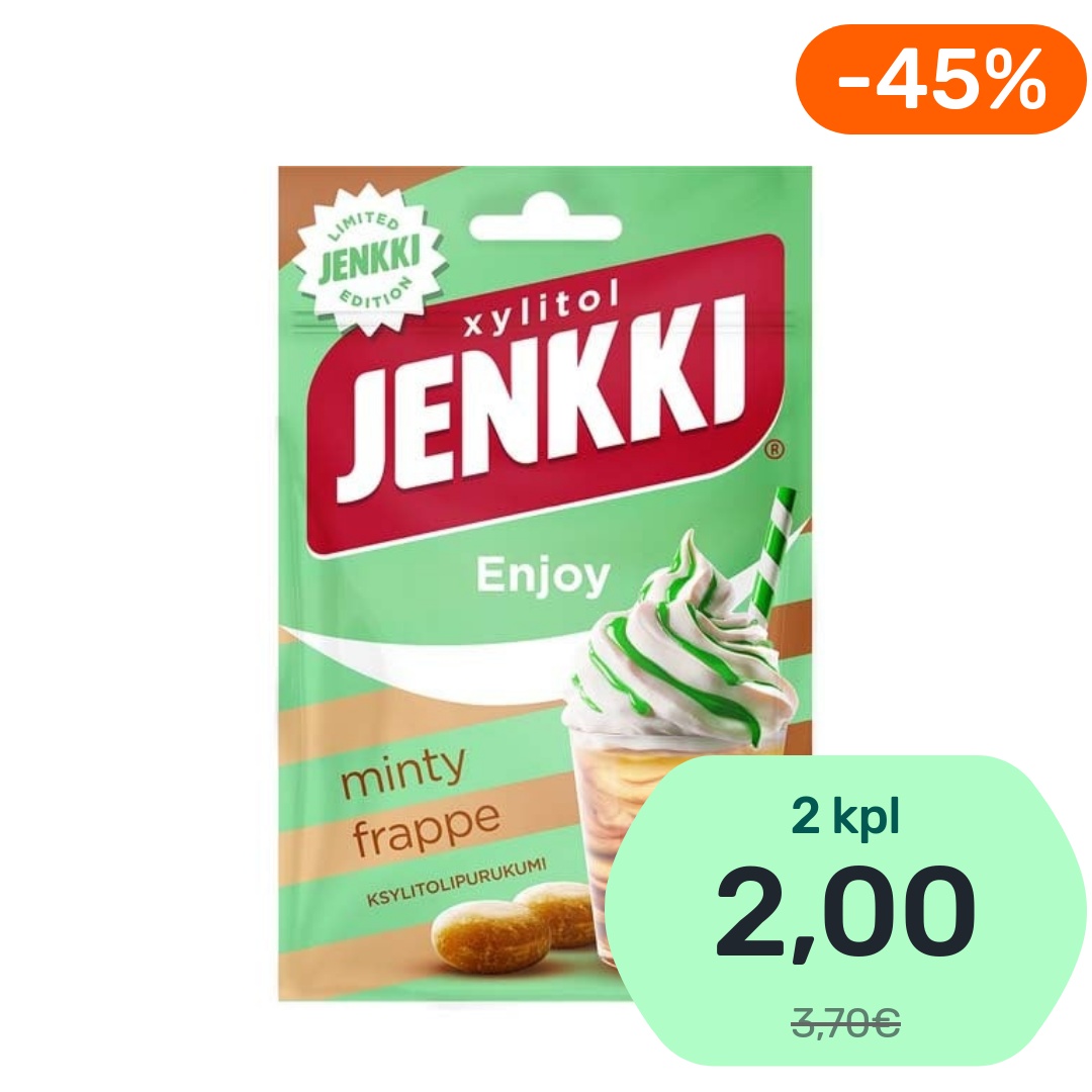 Jenkki Enjoy Minty Frappe ksylitolipurukumi 35g