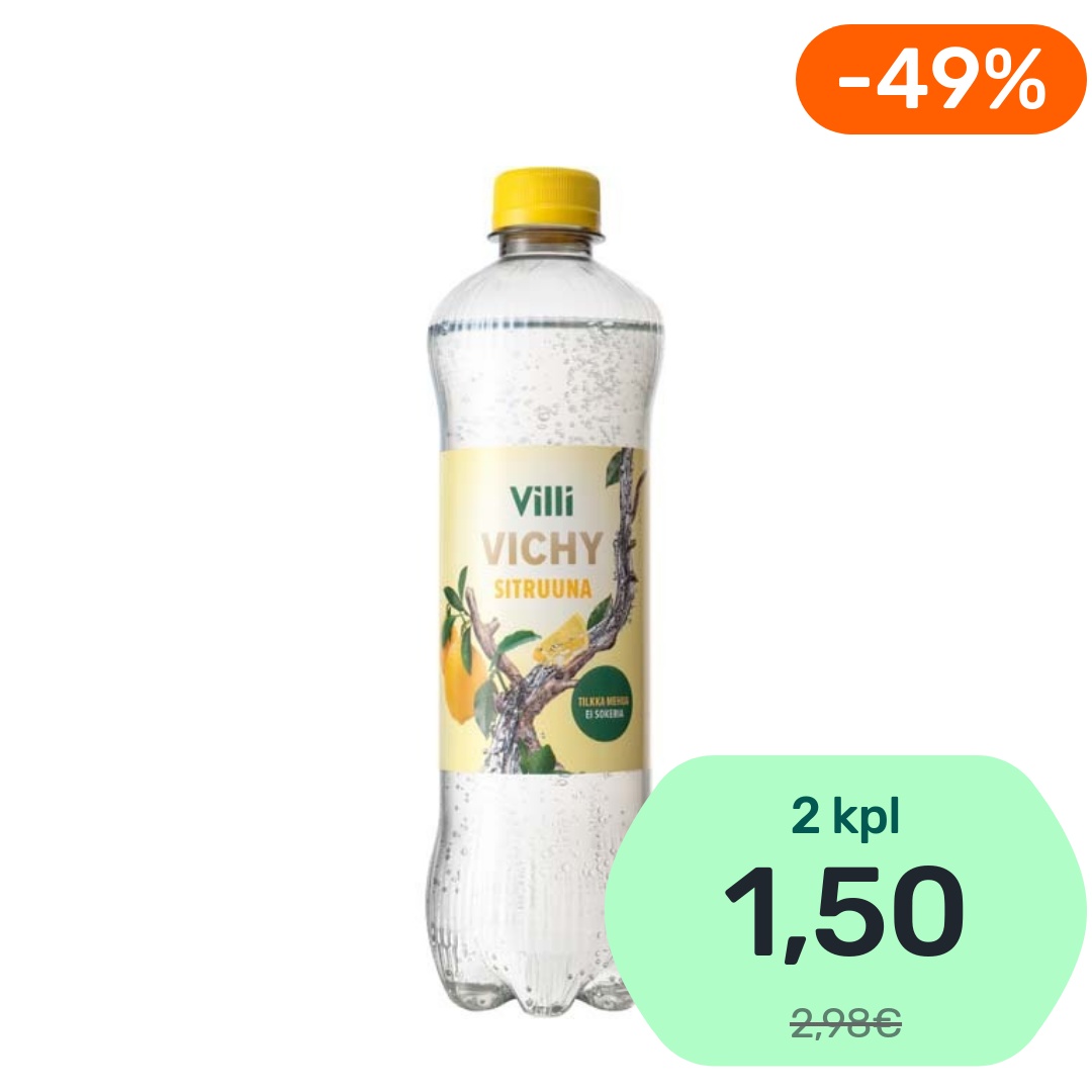 Villi Vichy Sitruuna kivennäisvesi 500ml