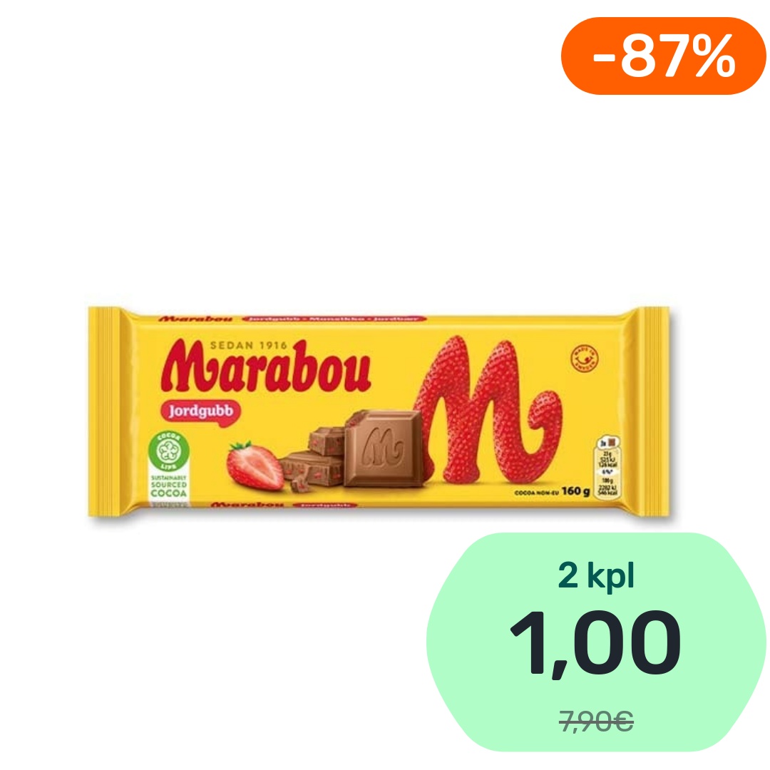 Marabou Jordgubb suklaalevy 185g