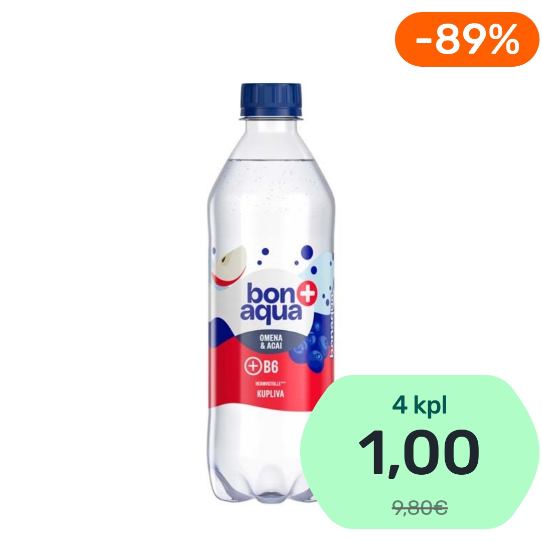 Bonaqua+ Omena & Acai kivennäisvesi 500ml