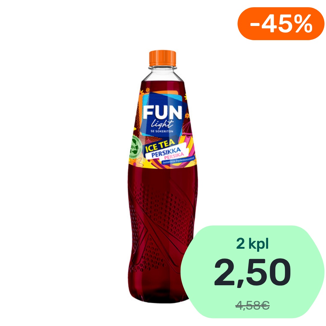 Fun Light Ice Tea Persikka juomatiiviste 500ml
