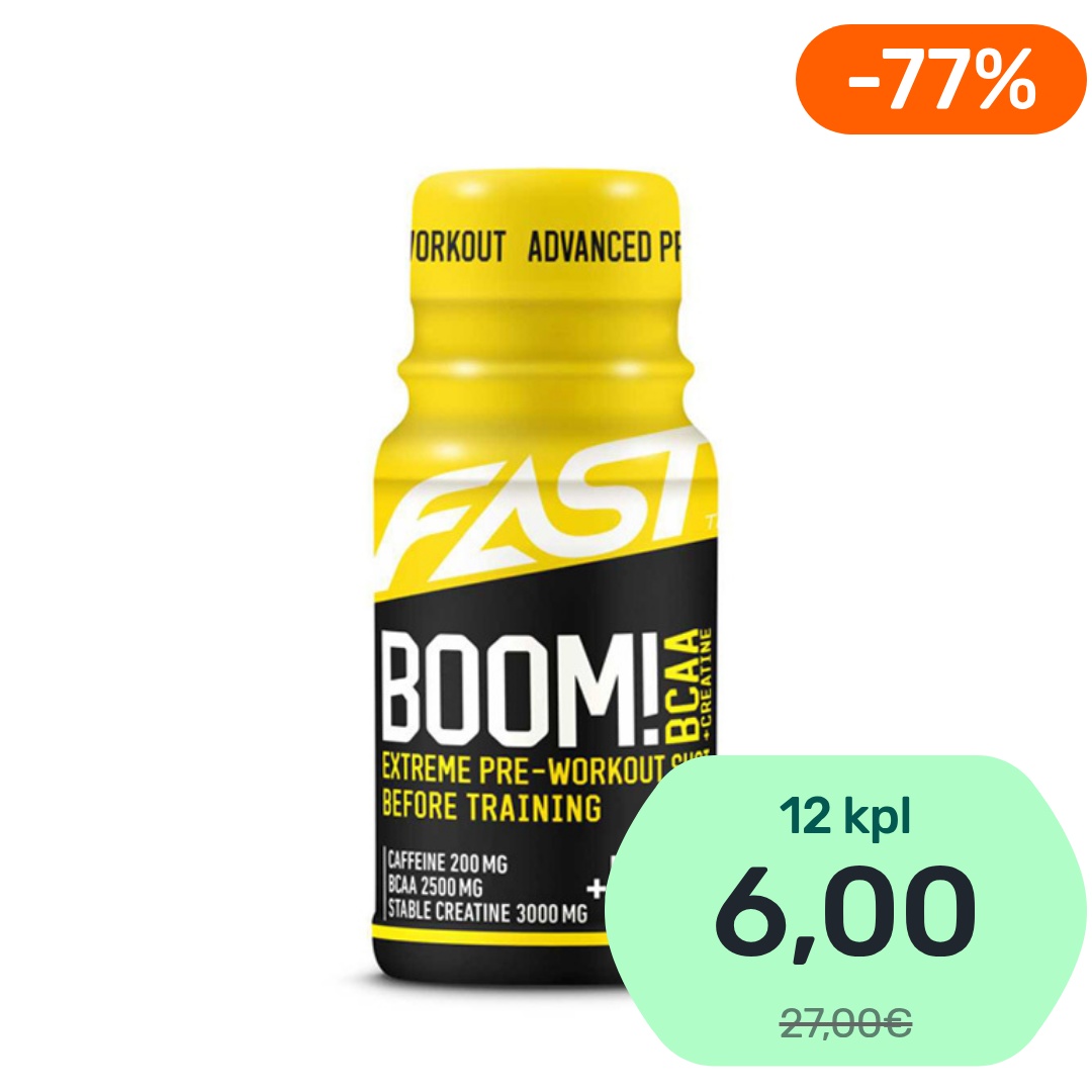 FAST Boom! BCAA+Creatine Pre-Workout Shot Tropical urheilujuoma 60ml
