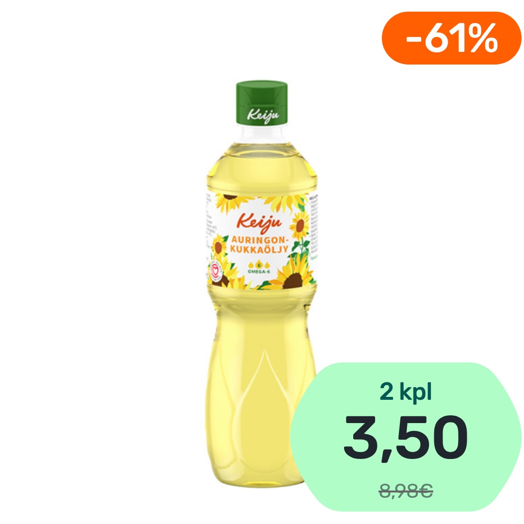 Keiju Auringonkukkaöljy 500ml