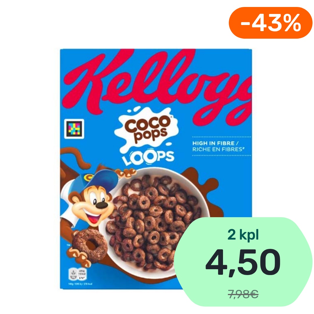Kellogg's Coco Pops Loops kaakaomuro 285g