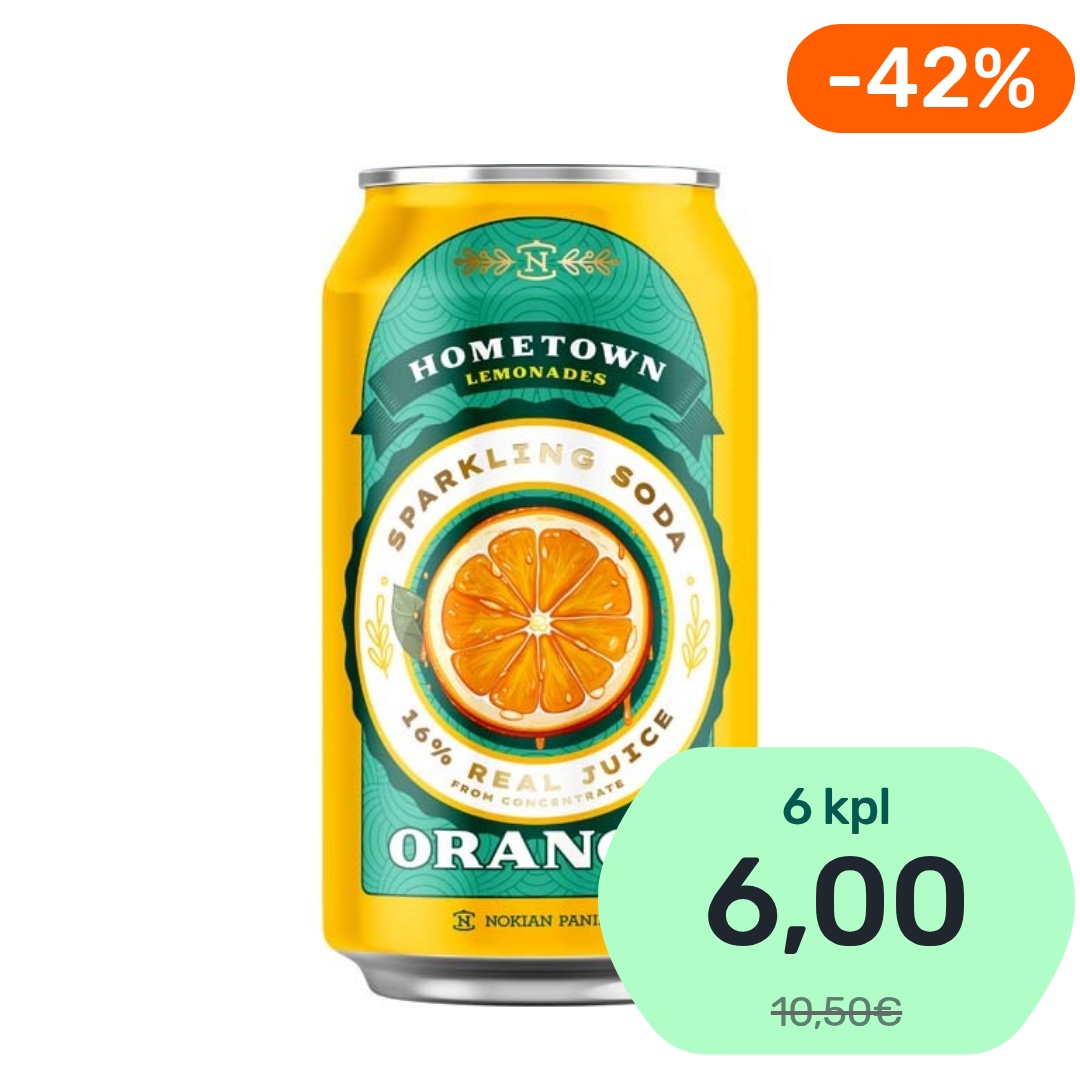 Nokian Panimo Hometown Lemonades Orange virvoitusjuoma 330ml
