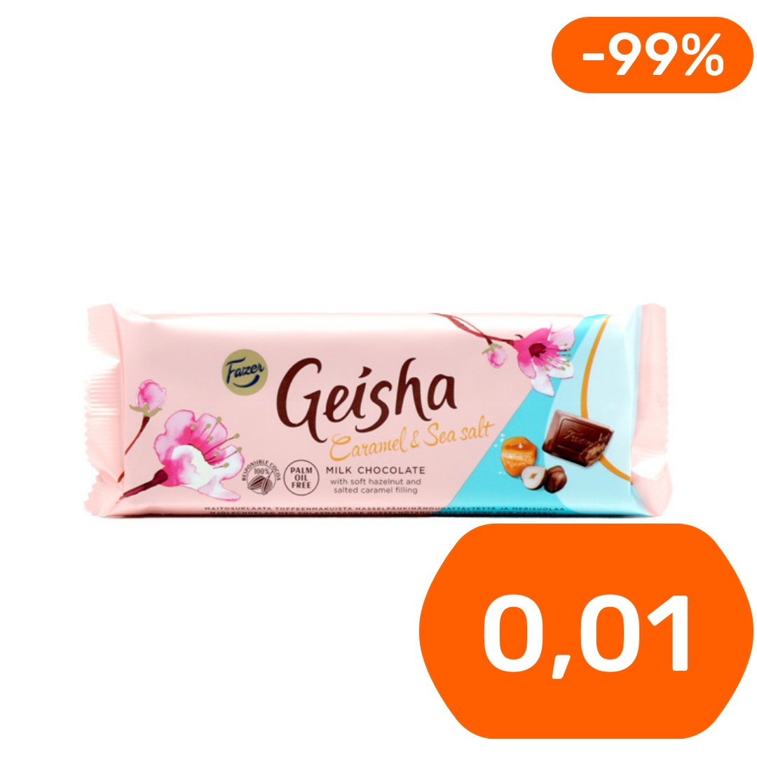 Fazer Geisha Caramel and Sea Salt Milk Chocolate suklaalevy 100g