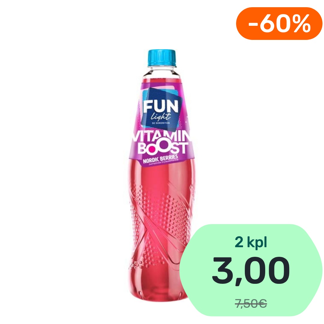 Fun Light Vitamin Boost Nordic Berries juomatiiviste 800ml