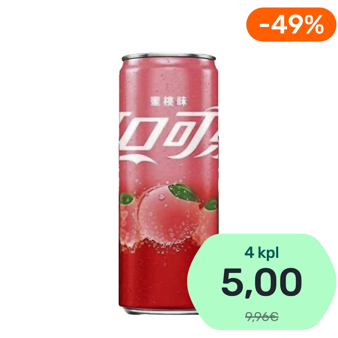 Coca-Cola Peach virvoitusjuoma 330ml