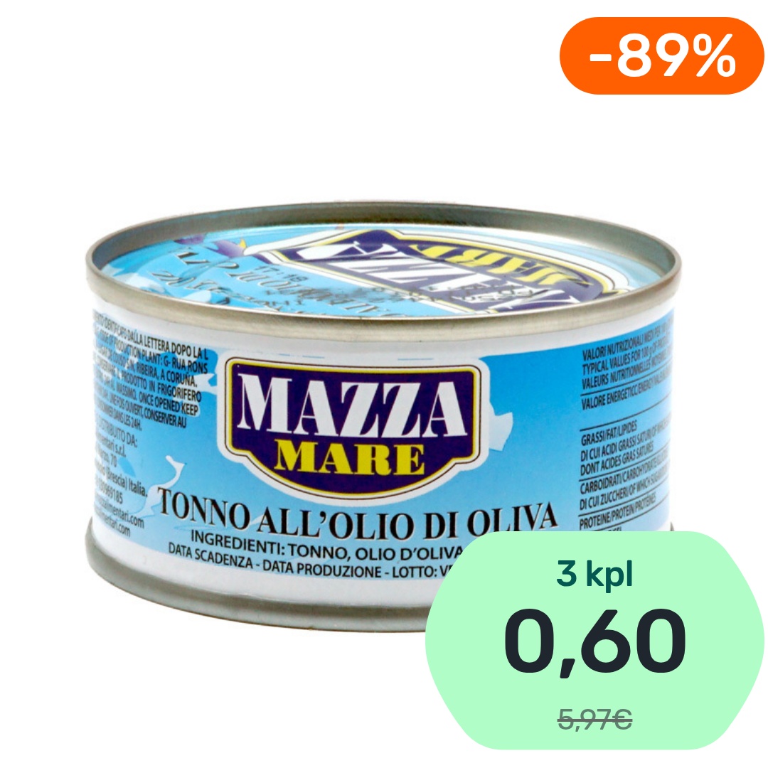 Mazza Mare Tonnikala oliiviöljyssä 80g/56g
