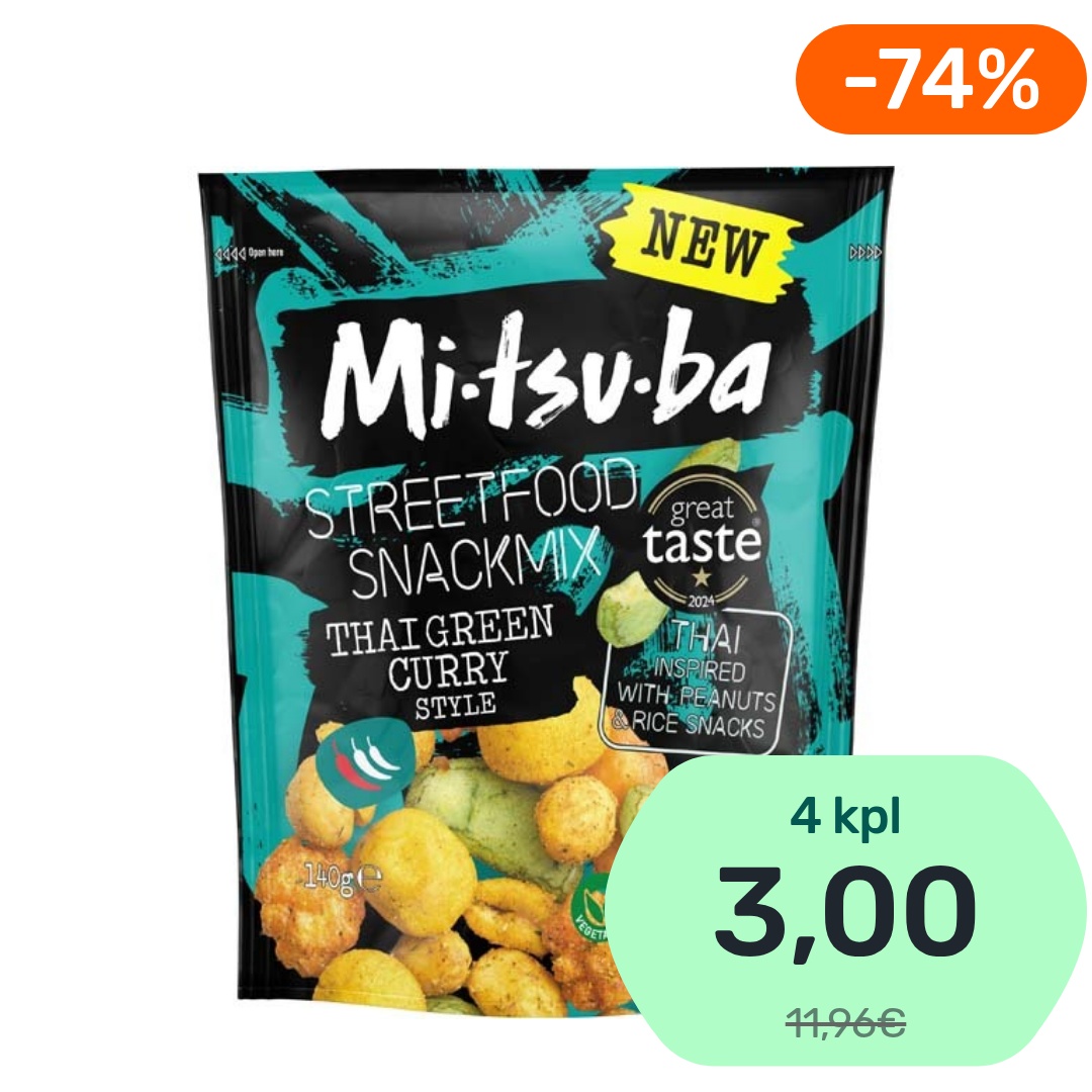 Mitsuba Streetfood Thai Green Curry pähkinäsekoitus 140g