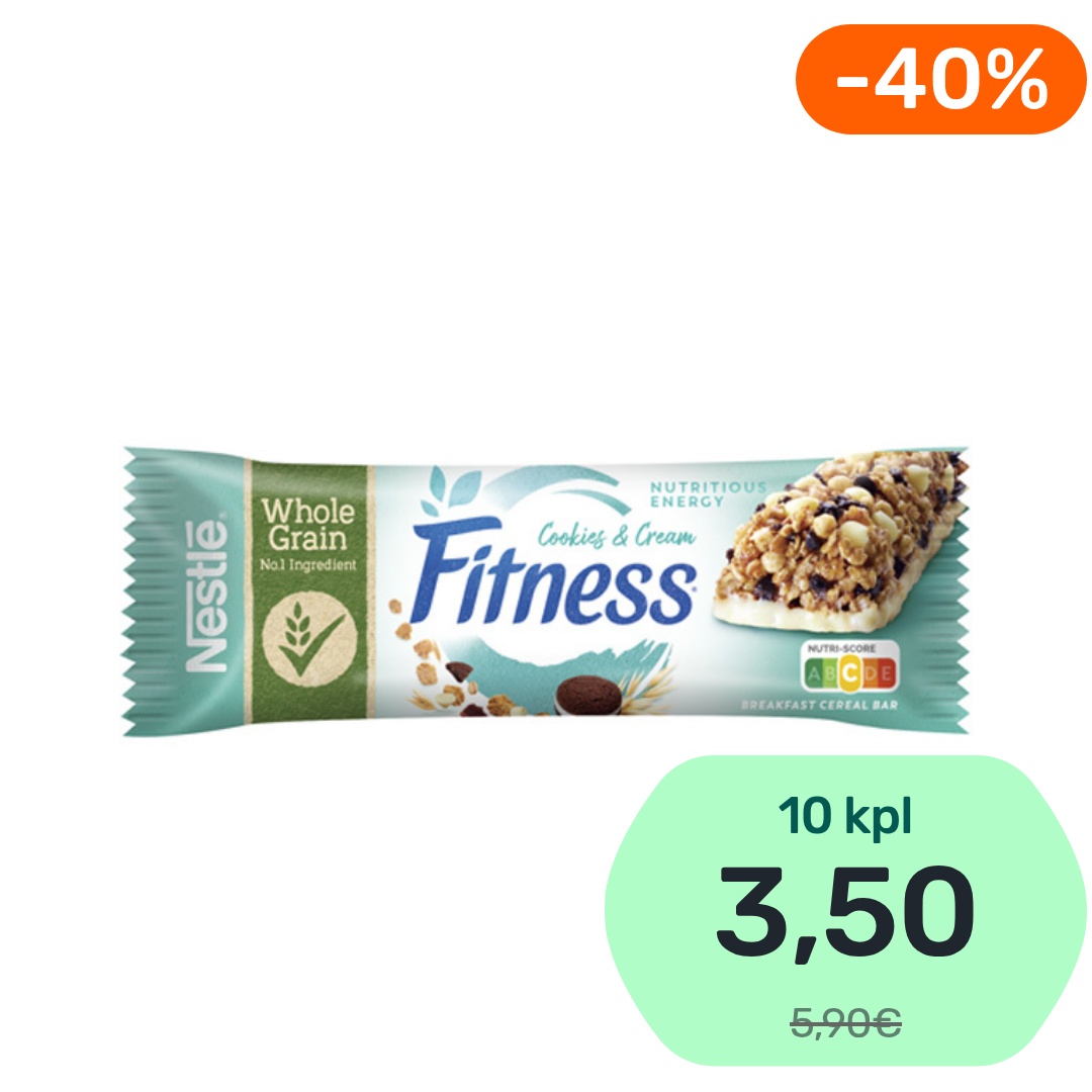Nestlé Fitness Cookies & Cream viljapatukka 23,5g