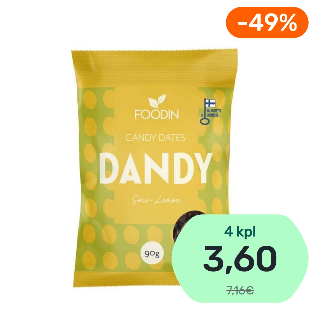 Foodin Dandy Candy Dates Sour Lemon taateli 90g