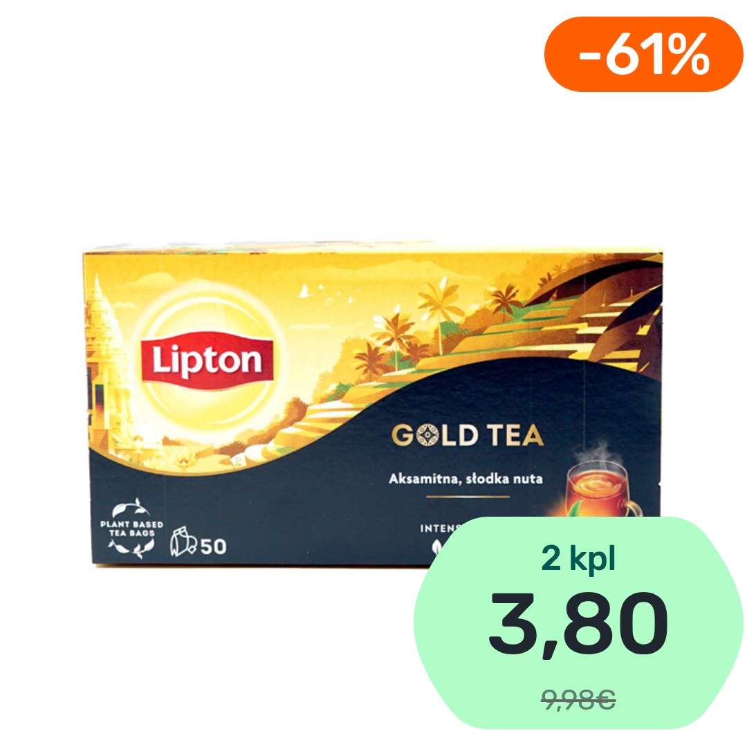 Lipton Gold Tea musta tee 50ps/75g